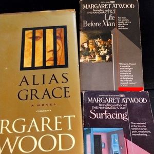 3 Margaret Atwood books decent condition